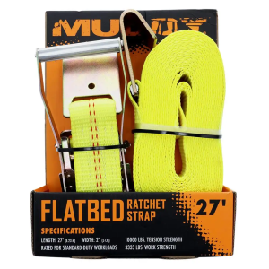 MYDDY 27-Foot Flat Bed Ratchet Strap for Cargo Tie-Down