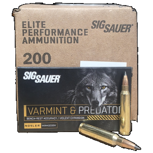 Sig Sauer Varmint & Predator Nosler Varmageddon Case Ammo