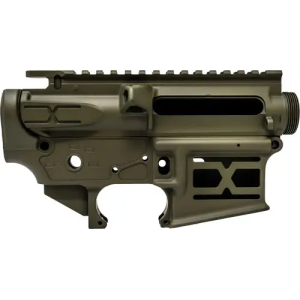 FAXON AR-15 X-TRA LITE RECEIVER SET OD GREEN STRIPPED