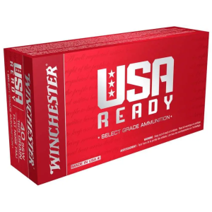 40 S&W Ammo - Winchester Ammo USA Ready Flat Nose FN FMJ Winchester USA Ready Flat Nose FN FMJ Ammo