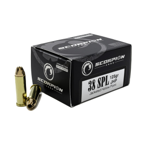 Scorpion Ammo 38 Special 125gr JHP Ammunition 20 rd Box