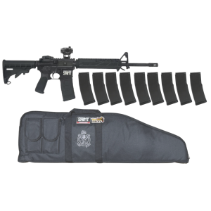 Springfield Armory Vault Gun Saint 223 Rem,5.56 NATO 16 30+1 Black Rifle Bundle w/ 10x 30rd Magazines, & Red Dot