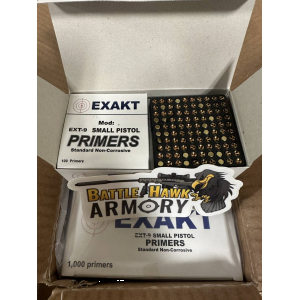 EXAKT 9mm NATO Spec Small Pistol Primers - 900,000 Count Pallet w/ FREE SHIPPING