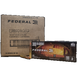 Federal Fusion Tipped Subsonic EPT Case Ammo