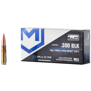 300 AAC Blackout Ammo - Maxim Defense Subsonic TUI SBA Maxim Defense Subsonic TUI SBA Ammo