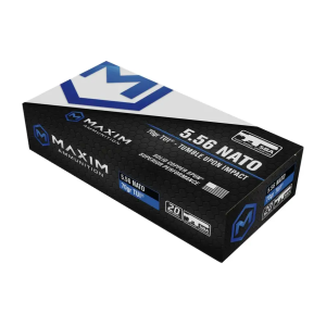 Maxim Defense MAXIM MXM-49002 5.56 NATO 70GR TUI SBA 20/25 - $24.65 at BattleHawk Armory