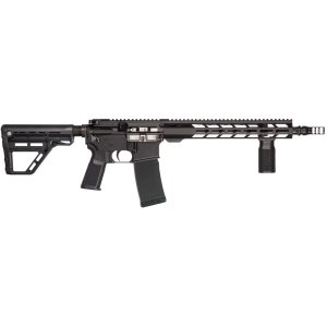 Patriot Ordnance Factory 02548 P-15 Base SMU 300 Blackout 30+1 13.75 Black Nitride Match Grade Barrel, Black Anodized Aluminum Receiver w/Picatinny Rail, M-LOK Handguard, Black Amend2 Adjustable Poly