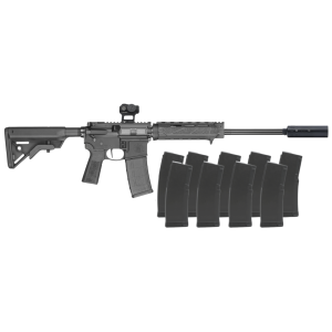 Smith & Wesson M&P15 Volunteer XV, 5.56mm, 16 Rifle Package w/ 10x 30rd Mags, Red Dot, & Gemtech Suppressor
