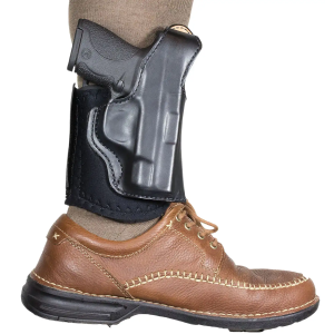 DeSantis Gunhide 014PC5ZZ0 Die Hard Rig  Ankle Black Leather Fits S&W Bodyguard 2.0 Right Hand