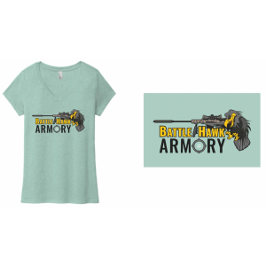 Battlehawk Armory The District Tri-Blend BattleHawk Armory V Neck T-Shirt - Teal - XS - $29.99 at BattleHawk Armory