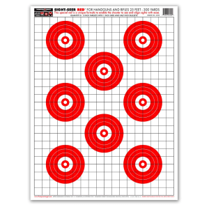 Thompson Targets Sight Seer Red 19x25 Paper Targets 5 Pack