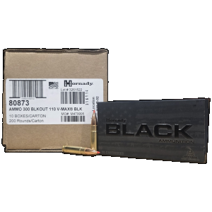 300 AAC Blackout Ammo - Hornady Black V-Max Case Hornady Black V-Max Case Ammo