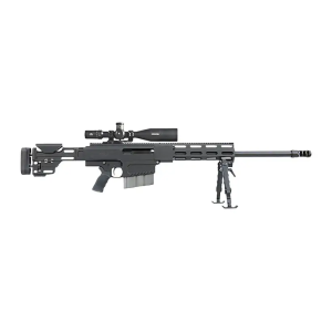 HM Defense HM50B150BMGBLK HM50 B1 50 BMG 10+1 26.25 Match Grade Threaded Barrel, Black Hardcoat Anodize Aluminum Receiver w/Picatinny Rail, M-LOK Handguard, Picatinny Rail Forend, Black Adj Cheekpiec