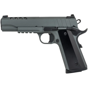 Tisas USA 1911 Night Stalker 10MM 5 Grey Cerakote Rail Slide Cuts 2-8rd Pistol