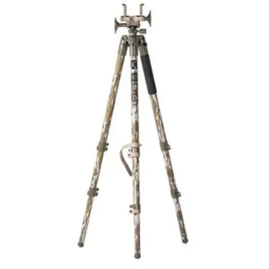 BOG Deathgrip Camo Tripod Aluminum Construction Matte Finish Mossy Oak Bottomland Camo Includes Adjustable Deathgrip Clamp