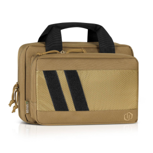 Specialist Low Profile Soft Pistol Cases - Specialist Soft Pistol Case Two Compartment Low Profile Tan