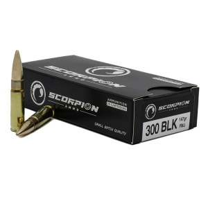 Scorpion Ammo 300 Blk 147gr FMJ Ammunition 20 rd Box