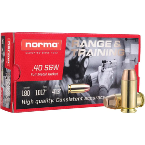 NORMA R&T 40S&W 180GR FMJ 50/RD Ammo