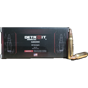 Detroit Co Subsonic FMJ Ammo