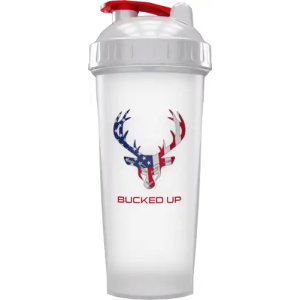 Bucked Up BUCKED UP SHAKER 28OZ WHITE & USA FLAG LOGO BPA FREE - $4.99 at BattleHawk Armory