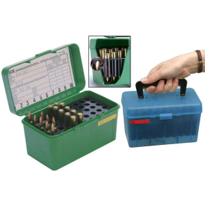 MTM DELUXE AMMO BOX 50-ROUNDS RIFLE .223 REM TO 204 RUGER CB
