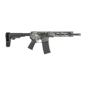 Shark Coast Tactical SCC07312TOPO-P Topography  5.56 NATO 30+1 10.50 Black Nitride Threaded Barrel, Aluminum Receiver w/Picatinny Rail, M-LOK Handguard, Black Polymer SB Tactical SBA3 Brace, Polymer