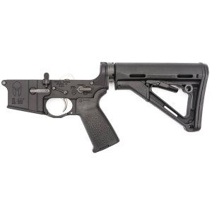 Spike's Tactical Multi-Cal Spartan Complete Lower Receiver w/ Enhanced Lower Parts Kit & Magpul, Black