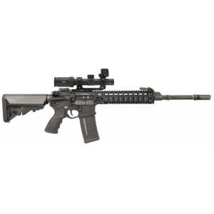 LMT Defense NZ Reference, 5.56mm, 16 Barrel, 1- 30rd Magazine, Rifle w/ 1-4 Trijicon Rifle Scope w/ Red Dot