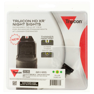 Trijicon Trijicon 600835 HD Night Sights  fits Glock 17,19,22-24,26-27,33-35,37-39 3 Dot Green w/Yellow Outline Front Green w/Black Outline Rear Black - $140.98 at BattleHawk Armory