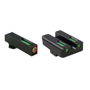 Truglo Truglo TG13XD1PC Brite-Site TFX Pro Day/Night Sights Springfield XD/XD-S/XD-E/XD(M) Tritium/Fiber Optic Green w/Orange Outline Front U-Notch Green Rear Black - $97.85 at BattleHawk Armory