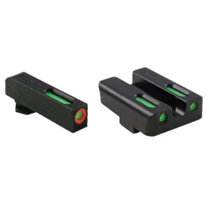 Truglo Truglo TG13WA4PC Brite-Site TFX Pro Day/Night Sights Walther PPS M2 Tritium/Fiber Optic Green w/Orange Outline Front U-Notch Green Rear Black - $97.85 at BattleHawk Armory