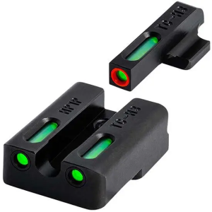 Truglo Truglo TG13KS1PC TFX Pro Century Canik TP9 Square Front/U-Notch Rear Tritium Green w/Orange Outline Green Black Frame - $97.85 at BattleHawk Armory