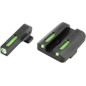 Truglo Truglo TG13XD1A Brite-Site TFX Day/Night Sights Springfield XD/XD-S/XD-E/XD(M) Tritium/Fiber Optic Green w/White Outline Front Green Rear Black - $92.75 at BattleHawk Armory