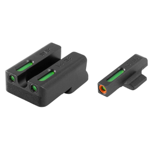 Truglo Truglo TG13NV2PC Brite-Site TFX Pro Day/Night Sights 1911 with Novak 270-450 Tritium/Fiber Optic Green w/Orange Outline Front U-Notch Green Rear Black - $97.85 at BattleHawk Armory