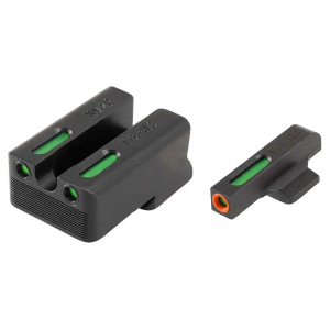 Truglo Truglo TG13NV4PC Brite-Site TFX Pro Day/Night Sights 1911 with Novak 270-500 Tritium/Fiber Optic Green w/Orange Outline Front U-Notch Green Rear Black - $97.85 at BattleHawk Armory