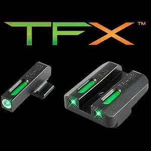 Truglo Truglo TG13FN2A Brite-Site TFX Day/Night Sights FNX 40 Tritium/Fiber Optic Green w/White Outline Front Green Rear Black - $85.59 at BattleHawk Armory