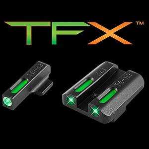 Truglo Truglo Brite-Site TFX Day/Night Sights Kahr Pistols Tritium/Fiber Optic Green w/White Outline Front Green Rear Black - $103.07 at BattleHawk Armory