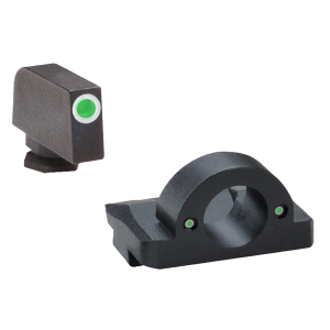 Ameriglo AmeriGlo GL125 Ghost Ring Night Sight Fits Glock 17/19 Tritium Green w/White Outline Front Tritium Green Rear - $57.80 at BattleHawk Armory