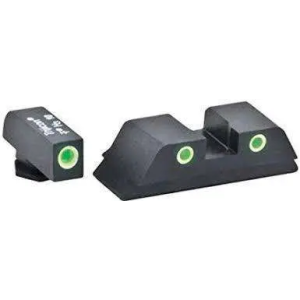 Ameriglo AmeriGlo GL5113 Classic 3 Dot Night Sight Fits Glock 17/19/19x/26/34 Gen5 Tritium Green Tritium w/White Outline Front Tritium Green Tritium w/White Outline Rear Black - $57.80 at BattleHawk Armory