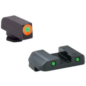 Ameriglo AmeriGlo GL434 Hackathorn  Fits Glock 20/21 Tritium Green w/Orange Outline Front Steel Black Rear - $46.48 at BattleHawk Armory