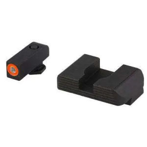 Ameriglo AmeriGlo GL436 Hackathorn Sight Fits Glock 42/43 Tritium Green w/Orange Outline Front Steel Black Rear Black - $46.48 at BattleHawk Armory