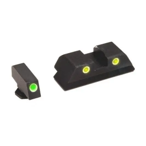 Ameriglo AmeriGlo GL121 Classic 3 Dot Night Sight Fits Glock 20/21 Tritium Green w/White Outline Front Tritium Yellow w/White Outline Rear - $57.80 at BattleHawk Armory