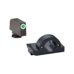 Ameriglo AmeriGlo GL5125 Ghost Ring Night Sight fits Glock 17, 19, 19x, 26 Gen5 Ghost Ring Green w/White Outline Green Black - $57.80 at BattleHawk Armory