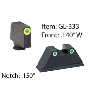 Ameriglo SUPPRESSOR SET FOR GLOCK EXCEPT 42 43; GREEN FRONT - $64.04 at BattleHawk Armory