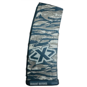 BHA Custom Lasered Tiger Stipe Camo Exigent Defense Logo 30rd AR-15 Magazine