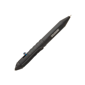 TAC PEN BLACK CNC MACHINED ALUMINUM BLUE BOLT ACTULATOR BLACK INK