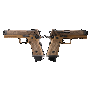 SIG SAUER P211 COMBAT COYOTE TOPO 9MM PISTOL 4.4 MACH3D COMP, G10 GRIP, 1-23RD 2-21RD MAGS