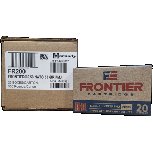 5.56 NATO Ammo - Bulk Hornady Frontier Case FMJ Bulk Hornady Frontier Case FMJ Ammo
