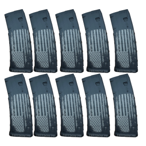 BHA Custom Lasered Independence Day Tattered Flag 30rd AR-15 Magazine - 10 PACK