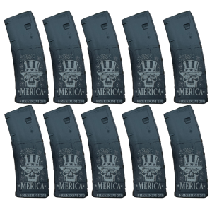 BHA Custom Lasered Independence Day MERICA 30rd AR-15 Magazine - 10 PACK